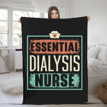 Discover Essential Dialysis Nurse Medical Kidney Disease Fleece Blankets