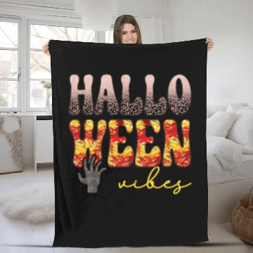 Discover Halloween Vibes Sublimation 01 Fleece Blankets