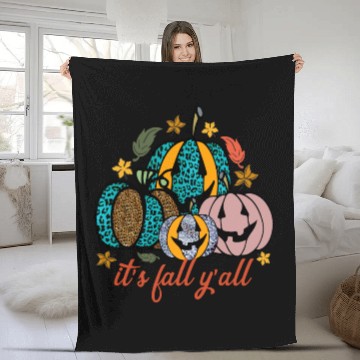 Discover It s Fall Y all Sublimation 01 Fleece Blankets