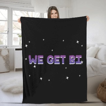 Discover We Get Bi Bisexual LGBTQ Bi Pride LGBT Positivity Fleece Blankets