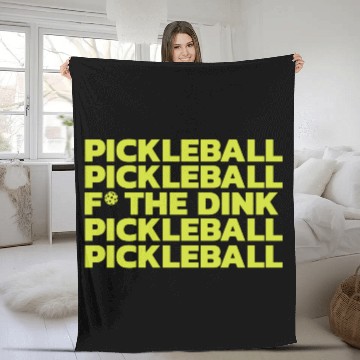 Discover Pickleball Pickleball Neon Fleece Blankets