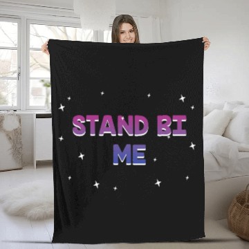 Discover Stand Bi Me Bisexual LGBTQ Bi Pride LGBT Couples Fleece Blankets