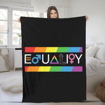 Discover LBGT Flag Gay Pride Human Vintage Rainbow Fleece Blankets