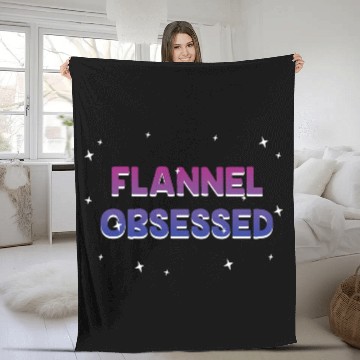 Discover Flannel Obsessed Bisexual LGBTQ Bi Pride Outfit Fleece Blankets
