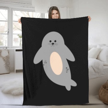 Discover Cute seal Fleece Blankets