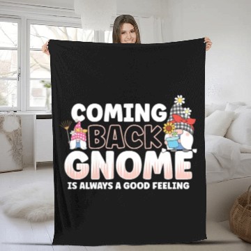 Discover Garden Gnomes Gnome Lover Funny Gnome Gardening Fleece Blankets
