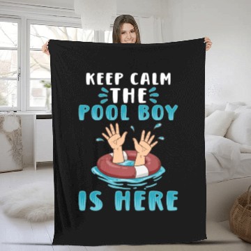 Discover Swimmer Scuba Diving Pool Boy Water Sport Fleece Blankets
