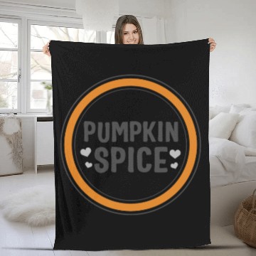 Discover Halloween Theme Cute Pumpkin Spice Coffee Lover Fleece Blankets