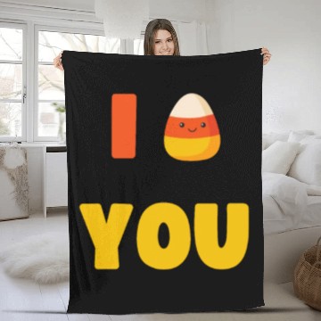 Discover CUTE HALLOWEEN LAZY COSTUME I CANDY CORN YOU Fleece Blankets