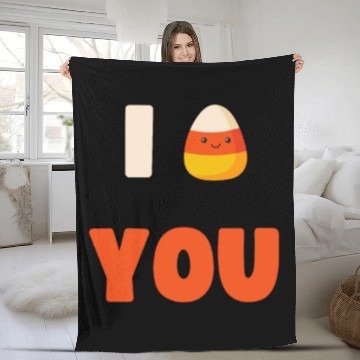Discover CUTE HALLOWEEN LAZY COSTUME I CANDY CORN YOU Fleece Blankets