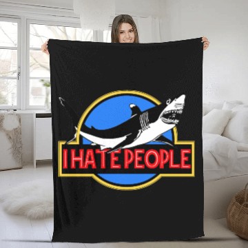 Discover I hate people Fleece Blankets
