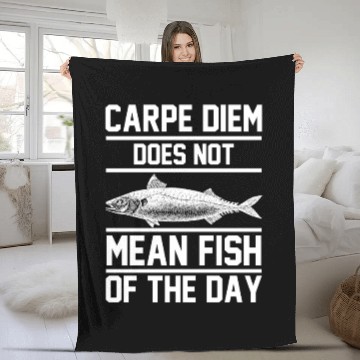 Discover Carpe Diem does not mean fish of the day Fleece Blankets