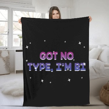 Discover Got No Type I'm Bi Bisexual LGBTQ Bi Pride LGBT Fleece Blankets