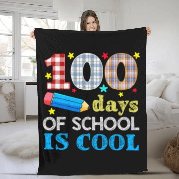 Discover Teacher Student 100th Day 100 Days Of School Fleece Blankets