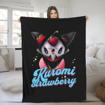 Discover kuromi Strawberry Strawberries Girl Fleece Blankets