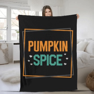 Discover Halloween Theme Cute Pumpkin Spice Coffee Lover Fleece Blankets