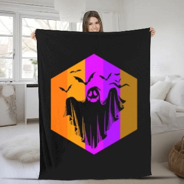 Discover Halloween Theme Cute Ghost Bat Coffee Lover Mug Fleece Blankets