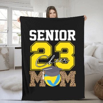 Discover Cheer Mom Senior Class Of 2023 Volleyball Fan Gift Fleece Blankets