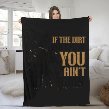 Discover Barrel Racing Dirt Rodeo Equestrian Horse Barrel Fleece Blankets