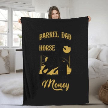 Discover Barrel Racing Rodeo Equestrian Horse Barrel Racer Fleece Blankets