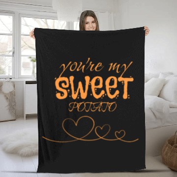 Discover you are my sweet potato Fleece Blankets