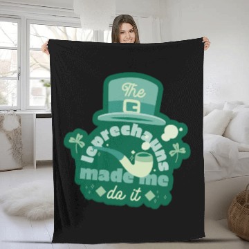 Discover leprechauns made me do it Fleece Blankets