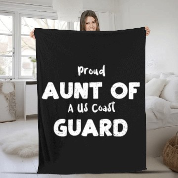 Discover Proud Aunt Of A Us Coast Guard Fleece Blankets