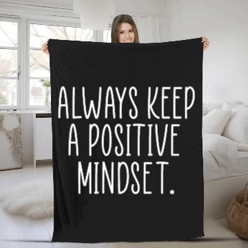Discover positive mindset Fleece Blankets