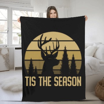 Discover Tis The Season Vintage Dear Hunting Fleece Blankets