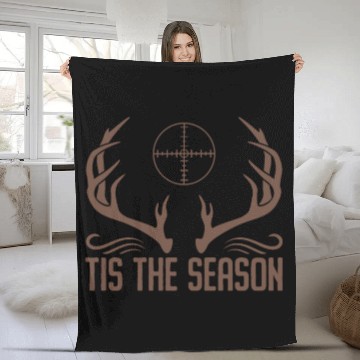 Discover Tis The Season Dear Hunting Fleece Blankets