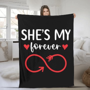 Discover She's My Forever Wedding Anniversary Marriage Fleece Blankets