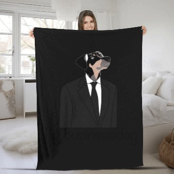 Discover My business dog Fleece Blankets