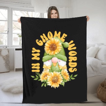 Discover Garden Gnomes Gnome Lover Funny Gnome Gardening Fleece Blankets