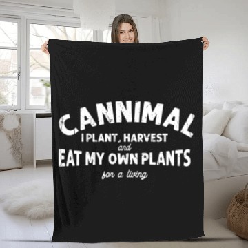Discover Cannimal. I plant, harvest and eat my own plants Fleece Blankets