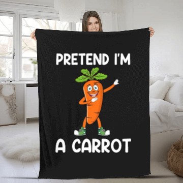 Discover Pretend I'm A Carrot Funny Carrot Halloween Fleece Blankets