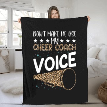 Discover Cheer Coach Quote Ironic Lifestyle Witty Sarcastic Fleece Blankets