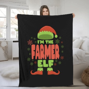 Discover Farmer Christmas Elf Fleece Blankets