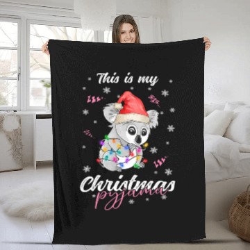Discover Winter Christmas Pyjama Koala Fleece Blankets