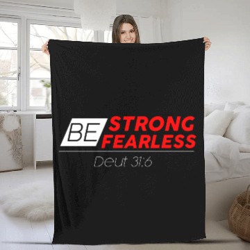 Discover BE STRONG BE FEARLESS Fleece Blankets