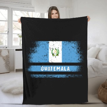 Discover Guatemala flag Fleece Blankets