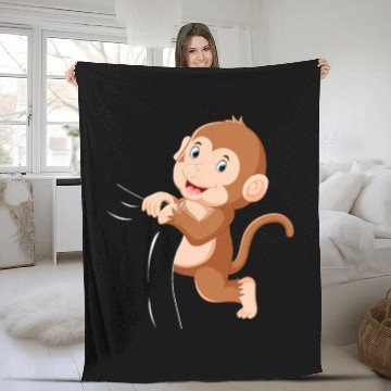 Discover Cute Monkey Baby Monkey Baby Orangutan Baby Monkey Fleece Blankets
