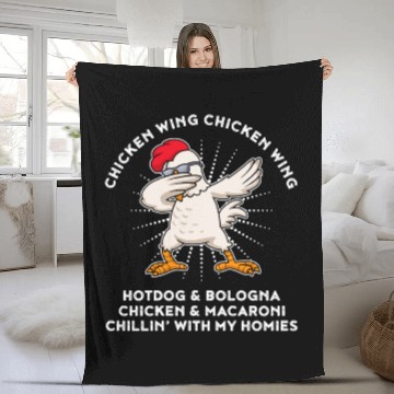 Discover Chicken Wing Chicken Wing Song Lyric Hot Dog Fleece Blankets