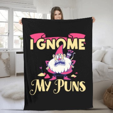 Discover Garden Gnomes Gnome Lover Funny Gnome Gardening Fleece Blankets