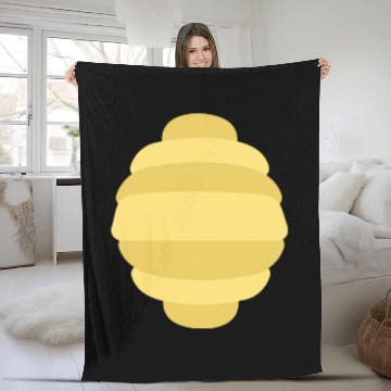 Discover Wild Bee Hive Fleece Blankets