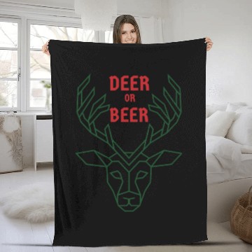 Discover Deer or Beer Season Fleece Blankets