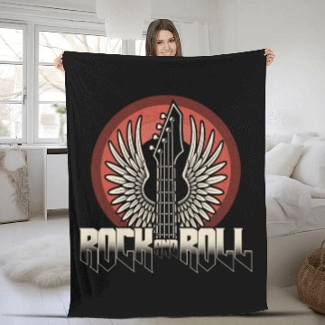 Discover Rock And Roll Guitars Fleece Blankets
