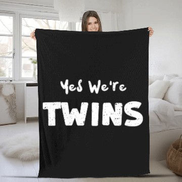 Discover Yes We're Twins - Sister Fleece Blankets