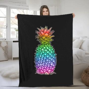 Discover Pineapple Gay Lesbian Pride Rainbow Tropical LGBTQ Fleece Blankets