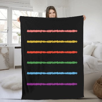 Discover Crayon Lines Simple Artwork Fleece Blankets