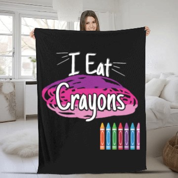 Discover I Eat Crayons Fleece Blankets